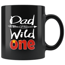 Load image into Gallery viewer, RobustCreative-Chinese Dad of the Wild One Birthday China Flag Black 11oz Mug Gift Idea
