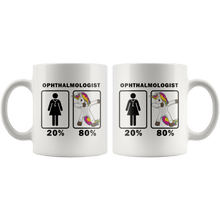 Load image into Gallery viewer, RobustCreative-Ophthalmologist Dabbing Unicorn 80 20 Principle Superhero Girl Womens - 11oz White Mug Medical Personnel Gift Idea
