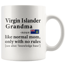 Load image into Gallery viewer, RobustCreative-Virgin Islander Grandma Definition British Virgin Islands Flag Grandmother - 11oz White Mug family reunion gifts Gift Idea
