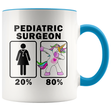 Load image into Gallery viewer, RobustCreative-Pediatric Surgeon Dabbing Unicorn 20 80 Principle Superhero Girl Womens - 11oz Accent Mug Medical Personnel Gift Idea
