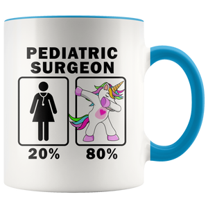 RobustCreative-Pediatric Surgeon Dabbing Unicorn 20 80 Principle Superhero Girl Womens - 11oz Accent Mug Medical Personnel Gift Idea