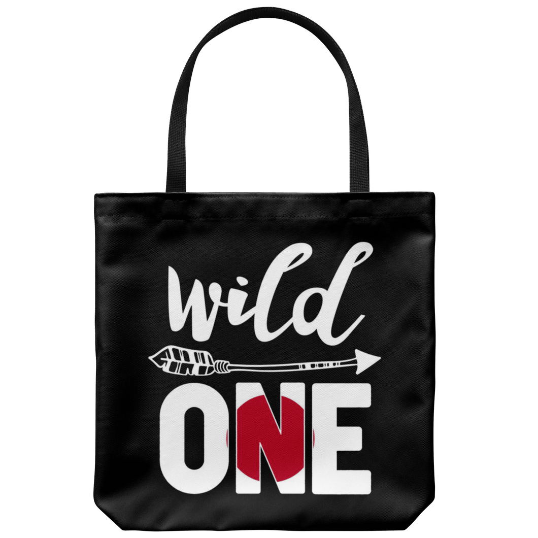 RobustCreative-Japan Wild One Birthday Outfit 1 Japanese Flag Tote Bag Gift Idea