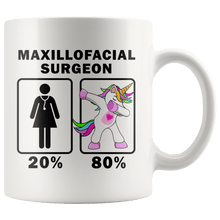 Load image into Gallery viewer, RobustCreative-Maxillofacial Surgeon Dabbing Unicorn 20 80 Principle Superhero Girl Womens - 11oz White Mug Medical Personnel Gift Idea
