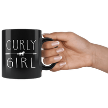 Load image into Gallery viewer, RobustCreative-Curly Horse Girl Gifts Horses Lover Riding Racing - 11oz Black Mug Riding Lover Gift Idea
