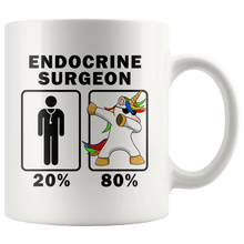 Load image into Gallery viewer, RobustCreative-Endocrine Surgeon Dabbing Unicorn 80 20 Principle Graduation Gift Mens - 11oz White Mug Medical Personnel Gift Idea
