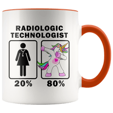 Load image into Gallery viewer, RobustCreative-Radiologic Technologist Dabbing Unicorn 20 80 Principle Superhero Girl Womens - 11oz Accent Mug Medical Personnel Gift Idea
