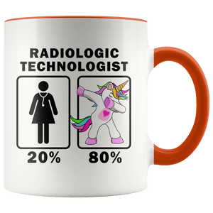 RobustCreative-Radiologic Technologist Dabbing Unicorn 20 80 Principle Superhero Girl Womens - 11oz Accent Mug Medical Personnel Gift Idea