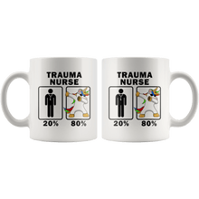 Load image into Gallery viewer, RobustCreative-Trauma Nurse Dabbing Unicorn 80 20 Principle Graduation Gift Mens - 11oz White Mug Medical Personnel Gift Idea
