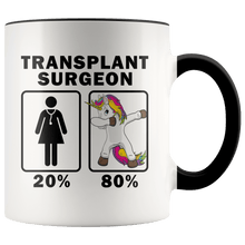 Load image into Gallery viewer, RobustCreative-Transplant Surgeon Dabbing Unicorn 80 20 Principle Superhero Girl Womens - 11oz Accent Mug Medical Personnel Gift Idea
