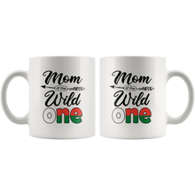 Load image into Gallery viewer, RobustCreative-Malagasy Mom of the Wild One Birthday Madagascar Flag White 11oz Mug Gift Idea
