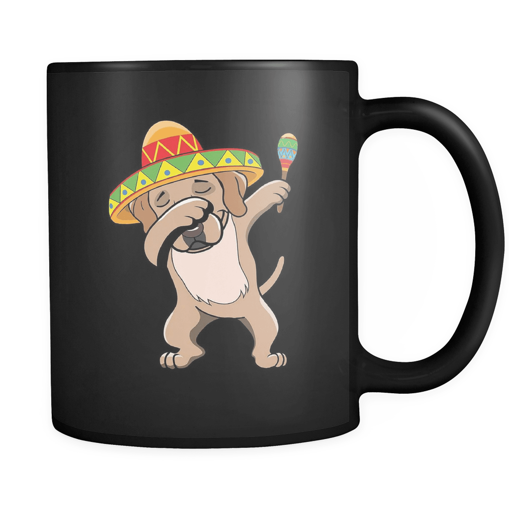 RobustCreative-Dabbing Labrador Retriever Dog in Sombrero - Cinco De Mayo Mexican Fiesta - Dab Dance Mexico Party - 11oz Black Funny Coffee Mug Women Men Friends Gift ~ Both Sides Printed
