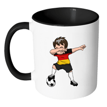 Load image into Gallery viewer, RobustCreative-Dabbing Soccer Boys Germany, Deutschland German Berlin Gift National Soccer Tournament Game 11oz Black &amp; White Coffee Mug ~ Both Sides Printed
