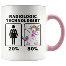 Load image into Gallery viewer, RobustCreative-Radiologic Technologist Dabbing Unicorn 20 80 Principle Superhero Girl Womens - 11oz Accent Mug Medical Personnel Gift Idea
