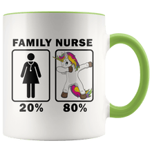 Load image into Gallery viewer, RobustCreative-Family Nurse Dabbing Unicorn 80 20 Principle Superhero Girl Womens - 11oz Accent Mug Medical Personnel Gift Idea
