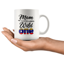 Load image into Gallery viewer, RobustCreative-Venezuelan Mom of the Wild One Birthday Venezuela Flag White 11oz Mug Gift Idea
