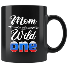 Load image into Gallery viewer, RobustCreative-Russian Mom of the Wild One Birthday Russia Flag Black 11oz Mug Gift Idea
