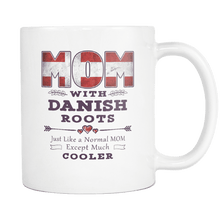 Load image into Gallery viewer, RobustCreative-Best Mom Ever with Danish Roots - Denmark Flag 11oz Funny White Coffee Mug - Mothers Day Independence Day - Women Men Friends Gift - Both Sides Printed (Distressed)
