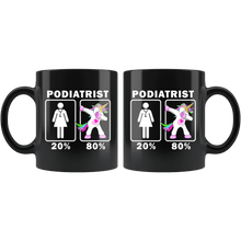 Load image into Gallery viewer, RobustCreative-Podiatrist Dabbing Unicorn 20 80 Principle Superhero Girl Womens - 11oz Black Mug Medical Personnel Gift Idea
