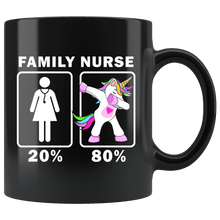 Load image into Gallery viewer, RobustCreative-Family Nurse Dabbing Unicorn 20 80 Principle Superhero Girl Womens - 11oz Black Mug Medical Personnel Gift Idea
