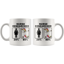 Load image into Gallery viewer, RobustCreative-Nurse Researcher Dabbing Unicorn 80 20 Principle Superhero Girl Womens - 11oz White Mug Medical Personnel Gift Idea
