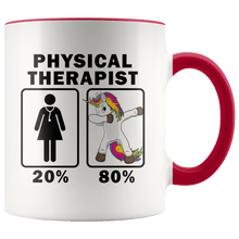 Load image into Gallery viewer, RobustCreative-Physical Therapist Dabbing Unicorn 80 20 Principle Superhero Girl Womens - 11oz Accent Mug Medical Personnel Gift Idea
