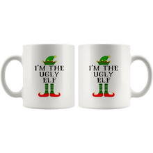 Load image into Gallery viewer, RobustCreative-Im The Ugly Elf Matching Family Christmas - 11oz White Mug Christmas group green pjs costume Gift Idea
