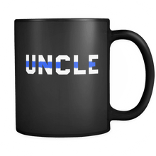 Load image into Gallery viewer, RobustCreative-Police Officer Uncle patriotic Trooper Cop Thin Blue Line  Law Enforcement Officer 11oz Black Coffee Mug ~ Both Sides Printed
