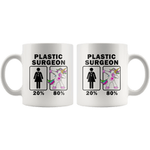 Load image into Gallery viewer, RobustCreative-Plastic Surgeon Dabbing Unicorn 20 80 Principle Superhero Girl Womens - 11oz White Mug Medical Personnel Gift Idea
