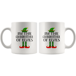 RobustCreative-Im The Grandfather of Elves Family Matching Elf Outfits PJ - 11oz White Mug Christmas group green pjs costume Gift Idea