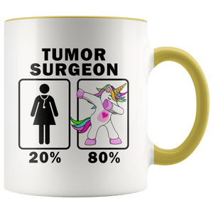 RobustCreative-Tumor Surgeon Dabbing Unicorn 20 80 Principle Superhero Girl Womens - 11oz Accent Mug Medical Personnel Gift Idea