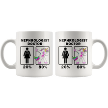 Load image into Gallery viewer, RobustCreative-Nephrologist Doctor Dabbing Unicorn 20 80 Principle Superhero Girl Womens - 11oz White Mug Medical Personnel Gift Idea

