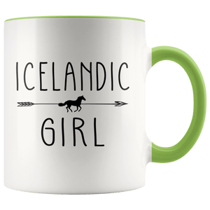 RobustCreative-Icelandic Horse Girl Gifts Horses Lover Riding Racing - 11oz Accent Mug Riding Lover Gift Idea