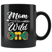 Load image into Gallery viewer, RobustCreative-Grenadian Mom of the Wild One Birthday Grenada Flag Black 11oz Mug Gift Idea
