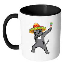 Load image into Gallery viewer, RobustCreative-Dabbing Great Dane Dog in Sombrero - Cinco De Mayo Mexican Fiesta - Dab Dance Mexico Party - 11oz Black &amp; White Funny Coffee Mug Women Men Friends Gift ~ Both Sides Printed
