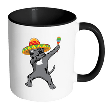 Load image into Gallery viewer, RobustCreative-Dabbing Great Dane Dog in Sombrero - Cinco De Mayo Mexican Fiesta - Dab Dance Mexico Party - 11oz Black &amp; White Funny Coffee Mug Women Men Friends Gift ~ Both Sides Printed
