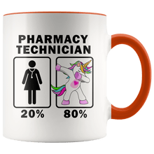 Load image into Gallery viewer, RobustCreative-Pharmacy Technician Dabbing Unicorn 20 80 Principle Superhero Girl Womens - 11oz Accent Mug Medical Personnel Gift Idea
