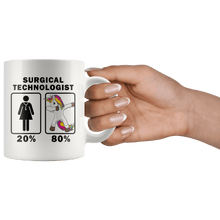 Load image into Gallery viewer, RobustCreative-Surgical Technologist Dabbing Unicorn 80 20 Principle Superhero Girl Womens - 11oz White Mug Medical Personnel Gift Idea
