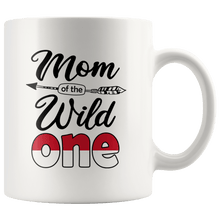 Load image into Gallery viewer, RobustCreative-Indonesian Mom of the Wild One Birthday Indonesia Flag White 11oz Mug Gift Idea
