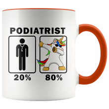 Load image into Gallery viewer, RobustCreative-Podiatrist Dabbing Unicorn 80 20 Principle Graduation Gift Mens - 11oz Accent Mug Medical Personnel Gift Idea
