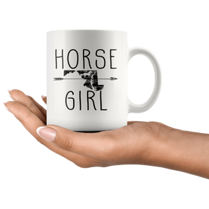 RobustCreative-Maryland Horse Girl Gifts Marylander Shape Country for women - 11oz White Mug Riding Lover Gift Idea