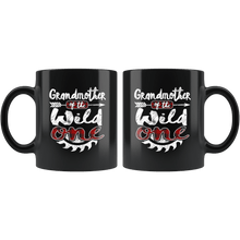 Load image into Gallery viewer, RobustCreative-Grandmother of the Wild One Lumberjack Woodworker - 11oz Black Mug Sawdust Glitter is mans glitter Gift Idea
