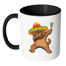 Load image into Gallery viewer, RobustCreative-Dabbing Goldendoodle Dog in Sombrero - Cinco De Mayo Mexican Fiesta - Dab Dance Mexico Party - 11oz Black &amp; White Funny Coffee Mug Women Men Friends Gift ~ Both Sides Printed
