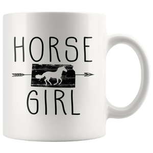 RobustCreative-Kansas Horse Girl Gifts Kansan Shape Country for women - 11oz White Mug Riding Lover Gift Idea