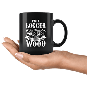 RobustCreative-Funny Lumberjack All I Need is This Chainsaw Logger - 11oz Black Mug lumberjack logger woodworking Gift Idea