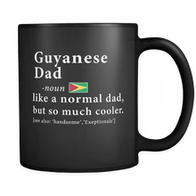 Load image into Gallery viewer, RobustCreative-Guyanese Dad Definition Fathers Day Gift Flag - Guyanese Pride 11oz Funny Black Coffee Mug - Guyana Roots National Heritage - Friends Gift - Both Sides Printed
