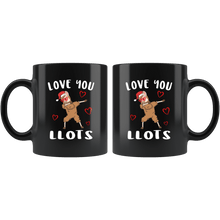 Load image into Gallery viewer, RobustCreative-Love You LLots Llama Dabbing Santa Lover Heart Glasses Cute - 11oz Black Mug Christmas gift idea Gift Idea
