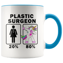 Load image into Gallery viewer, RobustCreative-Plastic Surgeon Dabbing Unicorn 20 80 Principle Superhero Girl Womens - 11oz Accent Mug Medical Personnel Gift Idea
