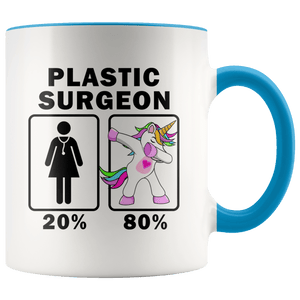 RobustCreative-Plastic Surgeon Dabbing Unicorn 20 80 Principle Superhero Girl Womens - 11oz Accent Mug Medical Personnel Gift Idea