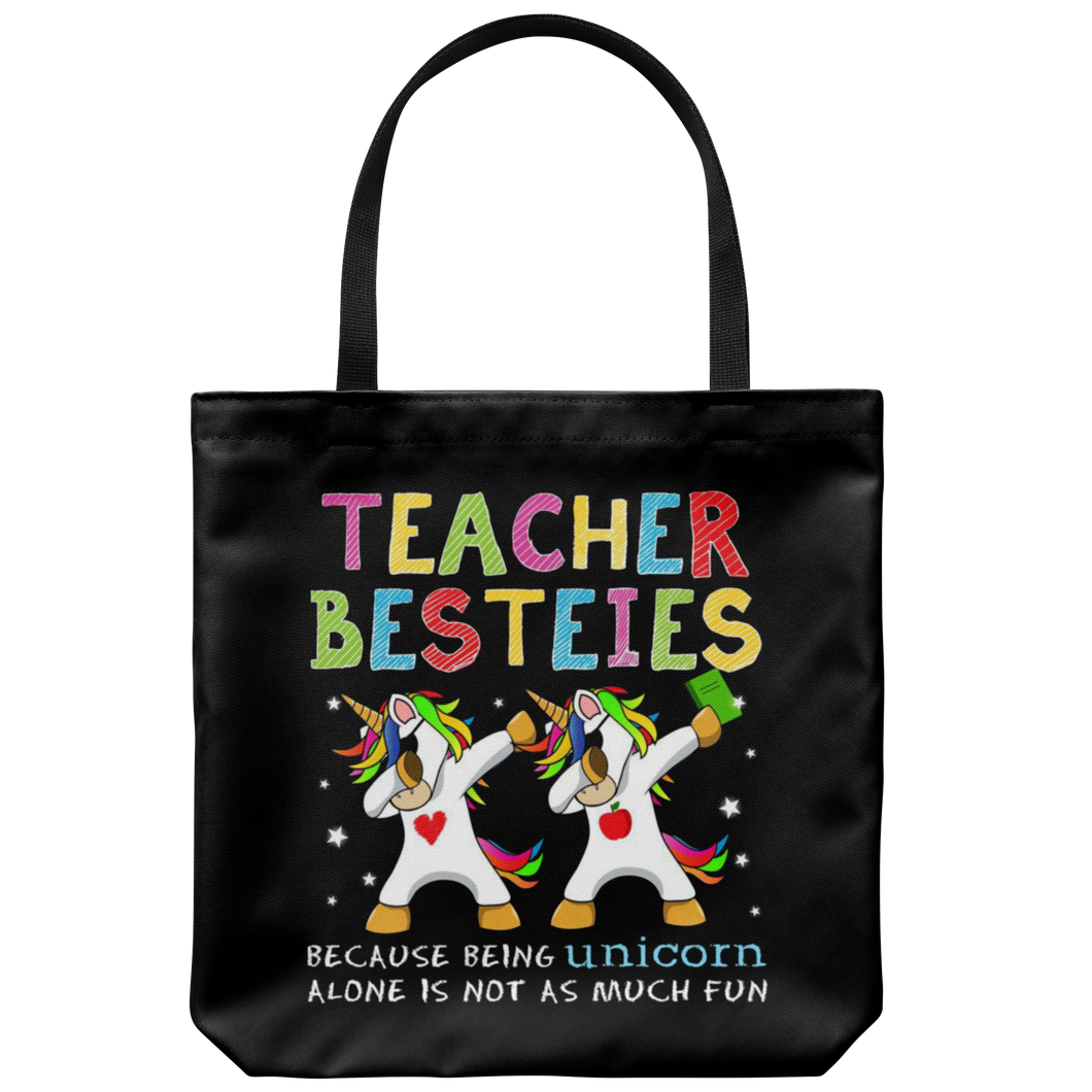 RobustCreative-Dabbing Unicorn Teacher Besties Teaching at School Tote Bag Gift Idea