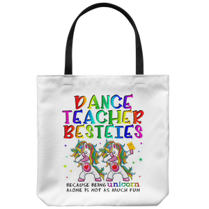RobustCreative-Dance Teacher Besties Teacher's Day Best Friend White Tote Bag Gift Idea